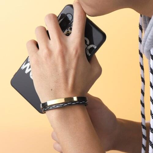 2021European And American Mens Bracelet On Hand Two-Piece Suit Believe Leather Bracelet For Men Vintage Weaving Diy Gifts