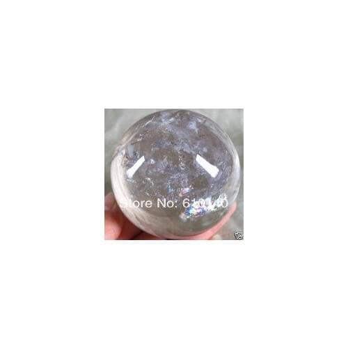 NATURAL Quartz Rock Crystal Sphere Ball 66mm + Stand