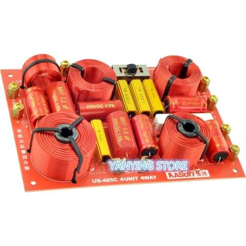 New Kasun US-485C 4Way High Quality Speaker Audio Crossover Intersect Frequency Point 380Hz 850Hz 4600Hz 1PCS