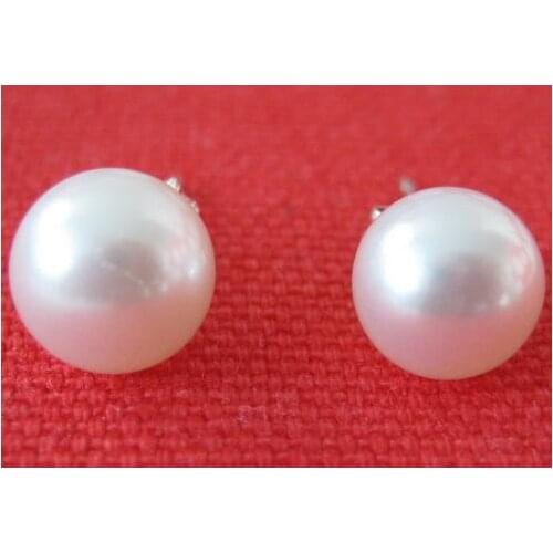 New Arrival Favorite Pearl Earrings White Pink Black Color 8-9MM Genuine Freshwater Pearl Silver Stud Earring Fine Pearl Jewelry
