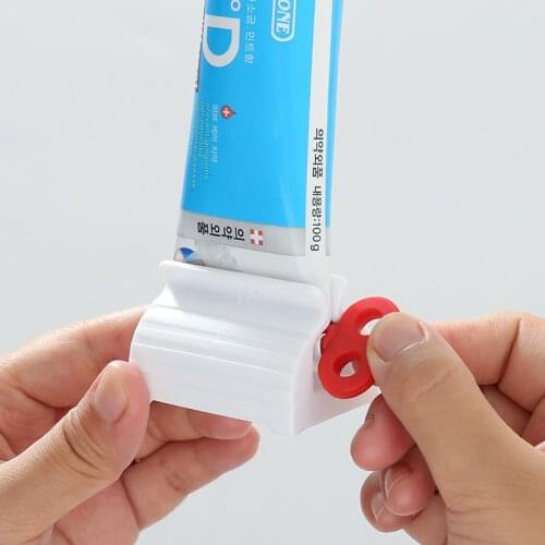 New Bathroom Accessories Toothpaste Squeezer Tooth Paste Dispenser Tube Squeezer Facial Cleanser Press Rolling Holder for Kids