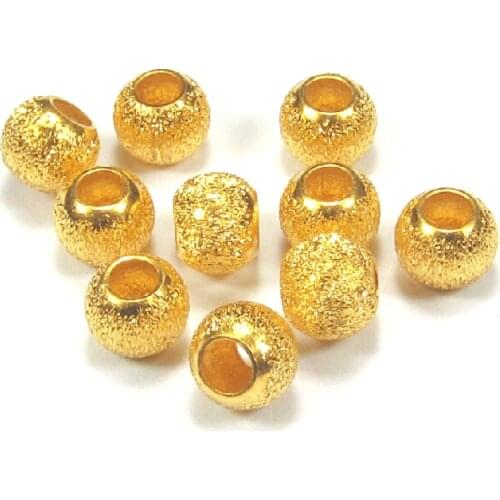 1Pcs Pure Solid 24K Yellow Gold Pendant sandstone Beads 0.05g