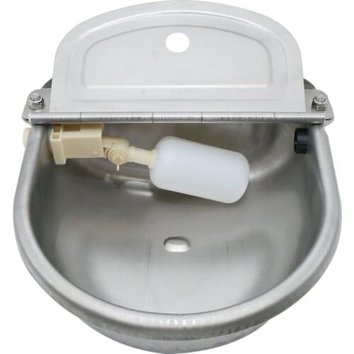 4L 304 Stainless Steel Water Trough Horses Goats Sheep Pig Float Bowl Automatic Waterer Dog Drinking Bowl Cattle Tool Bull Acces