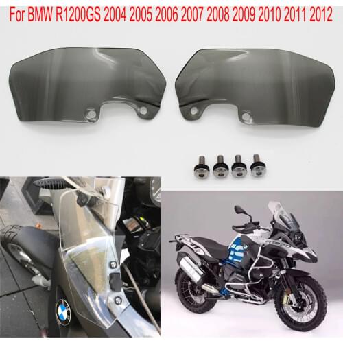 Transparent/ Smoke Motorcycle Windshield Windscreen Ventilation plate side panels For BMW R1200GS 2006 2008 11 2004-2011 2012