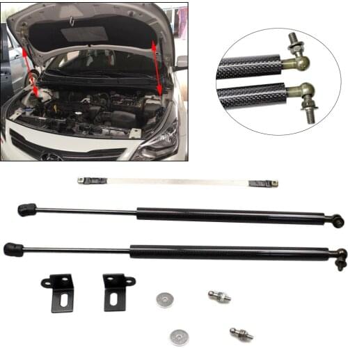 For Hyundai Accent i25 Verna Solaris Brio Excel RB 2011-2018 Front Hood modify Gas Spring Lift Supports Struts Rod Arm Shocks