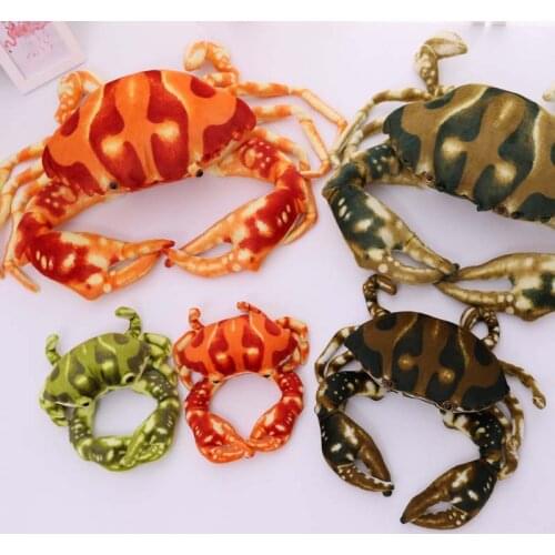 Lifelike Swimming Crab Stuffed Plush Doll Green/Brown/Orange Aquatic Ocean Sea Plush Animals Home Decorative Plushie 27-80cm