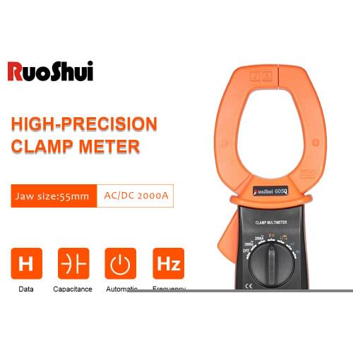 RuoShui Digital Amper Clamp Meter Auto Range 1000A AC/DC larger Current Voltage frequency capacitance Diode tester Clamp Meters