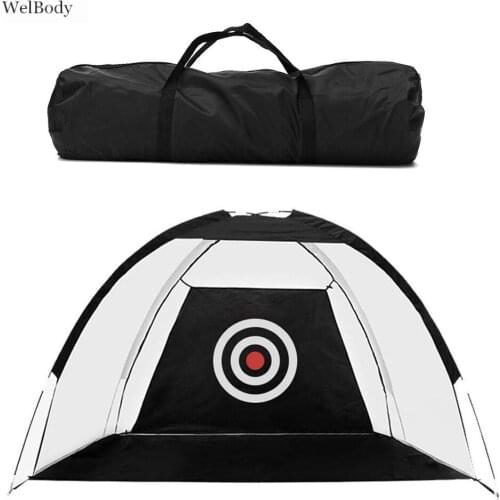 2M Golf Net Tent Golf Hitting Cage Garden Grassland Practice Tent Golf Training Equipment Mesh Home Sports Equipment