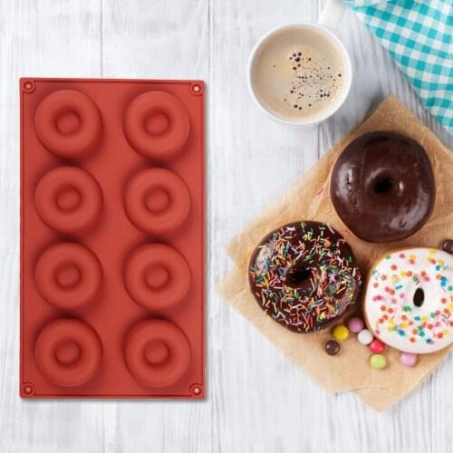 Silicone Donut Mold Kitchen Baking Pan Non-Stick Pastry Chocolate Mousse Cake Dessert DIY Tools Bagels Muffins Donuts Mould