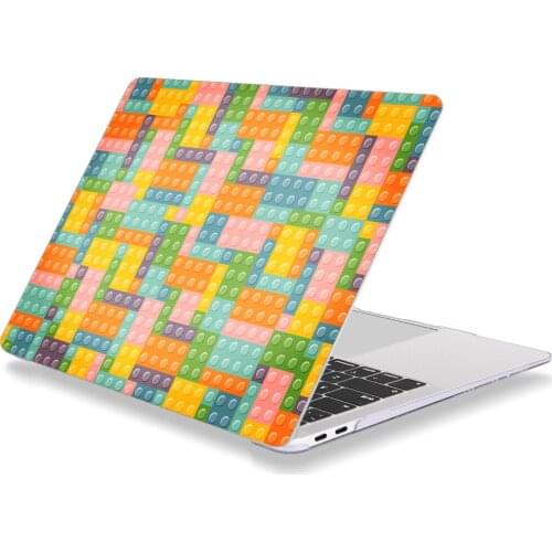 Cute Blocks Pattern Laptop Case For Apple MacBook Retina Air 12 13.3 New Pro 15.4 16 inch Cover shell