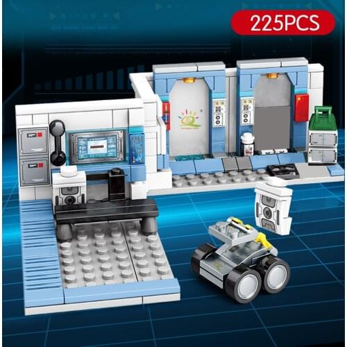 Building Blocks Assembled Childrens Toys Boy Puzzle Model Four In One Space Station