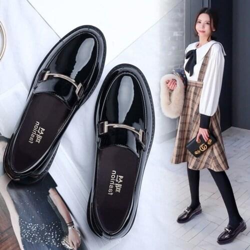 2021New Summer Casual Flats Women Shoes Loafers Leather Womens Low Heels Slip On Footwear Female Pointed Toe Thick Heel Fahion