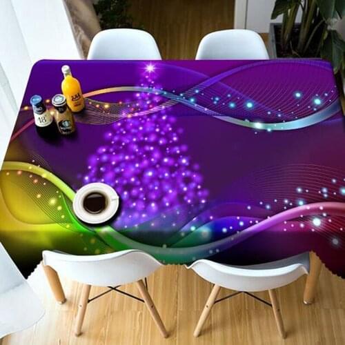 3D Plant Printed Tablecloth Waterproof Tablecloth Linen Polyester Square Dining Table Cloth Decor Textile