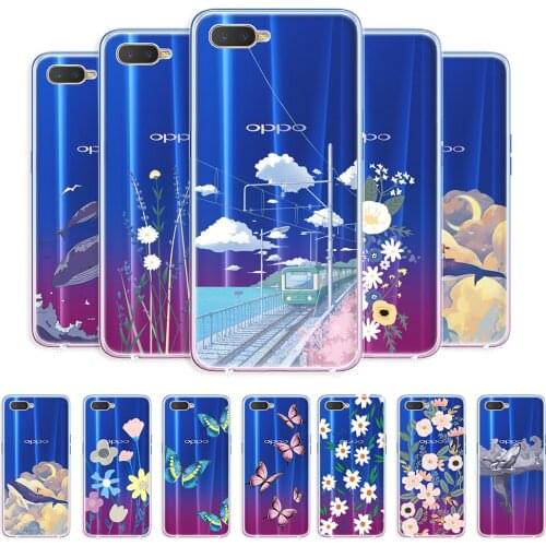 For OPPO K1 Case Clear Back Cover For OPPO K1 k1 Transparent Phone Case For OPPO K1 Soft Protective Shell on OPPO K1 PBCM30 Capa