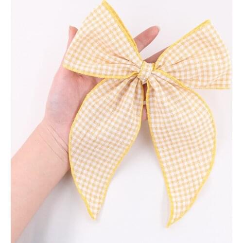 50pc Barrettes Girls Hair Bows With Clips Baby Nylon Plaid Hairpins Kids Bowknot Hairpin Hairgrips Children Hair Accessories New