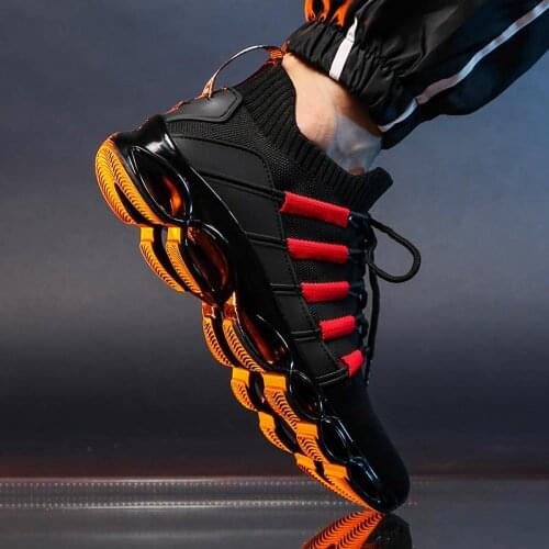 Plus Size Summer Outdoor Running Shoes Men Sport Black Sneakers Mens Shoes Sports Shoes Male Jogging Snickers Footwear GME-0022