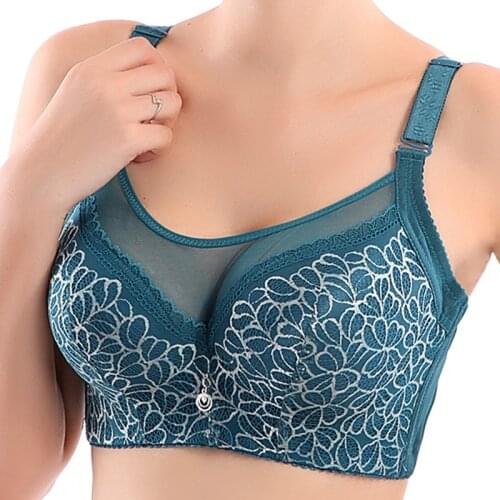 2020 Sexy plus size bras for women full cup bra big size lace thin push up bra Brassiere bras for women plus large big size bras
