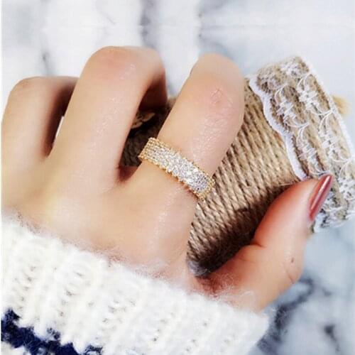 MANGOSKY 925 Silver Classical Cubic Zircon CZ Ring for Women