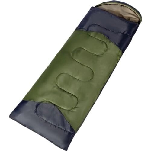 Winter Envelope with Cap Adult Sleeping Bag Outdoor Camping Single Sleeping Bag