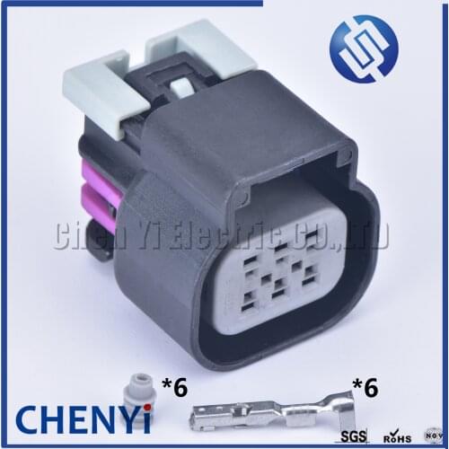 1 set 6 Pin 15355297 15418498 Automotive Waterproof Female Plug Throttle Motor Drive Connector Socket For BUICK