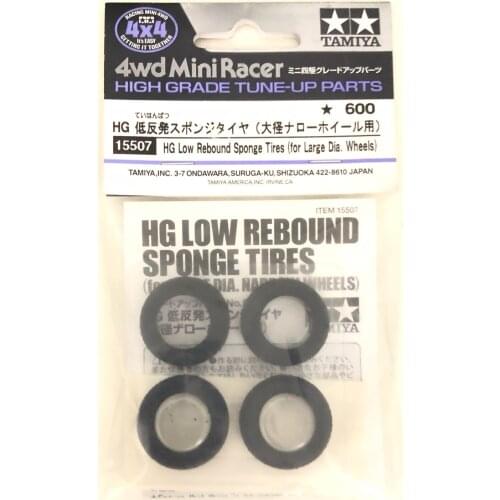 1Bag TAMIYA 15507 HG Low Rebound Sponge Tires (for Large Dia. Wheels) Spare Parts for Mini 4WD Car Models