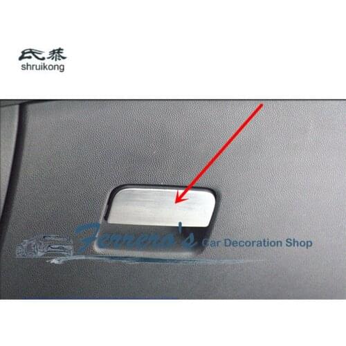 1pc Stainless steel car stickers of Glove box store content box cover decoration sequins for 2010-2018 Mitsubishi ASX