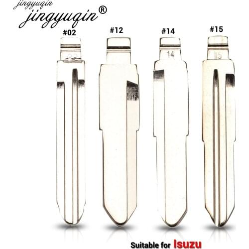 Jingyuqin 15pcs/lot For Isuzu Car Uncut Key Blade #2 #12 #14 #15 Flip KD Remote Key Blade