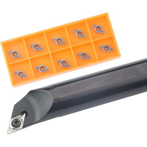 1pc S08K-SDXCR07 S16Q-SDXCR07 Internal Turning Tool Holder DCMT/DCGT Carbide Inserts Lathe Bar CNC Cutting Tools Set