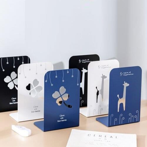 2PCS/Pair Book Stand Student Easy Learning Storage Desk Book Shelf Iron Plate Desk Organizer book Holder