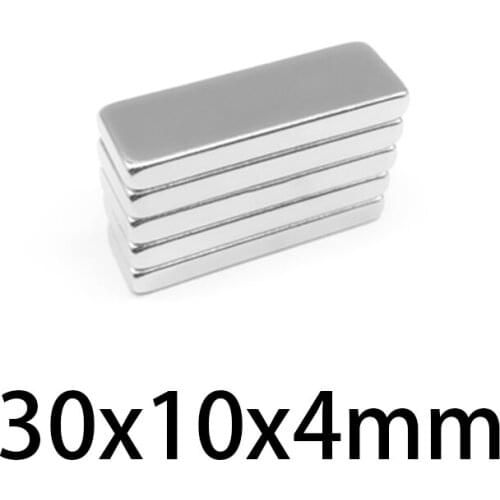 3-30PCS 30x10x4mm block Powerful N35 Magnets Super Sheet Permanent Magnetic 30mmx10mmx4mm Strong Neodymium Magnet 30*10*4mm