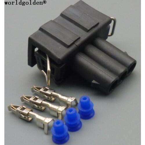 Worldgolden 3 Pin 3.5MM 357 972 753 Automotive Coil Connector Female For VW Audi