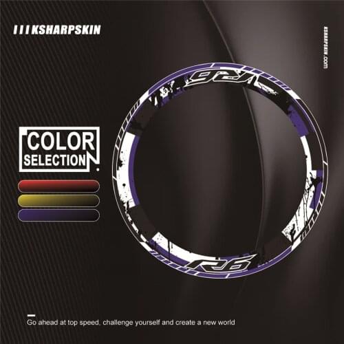4 X Thick Edge Outer Rim Sticker Stripe Wheel reflective Decals Fit YAMAHA R6