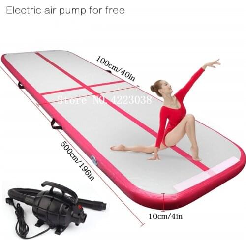 Free Shipping 5m Inflatable Cheap Gymnastics Mattress Gym Tumble Airtrack Floor Tumbling Air Track For Sale