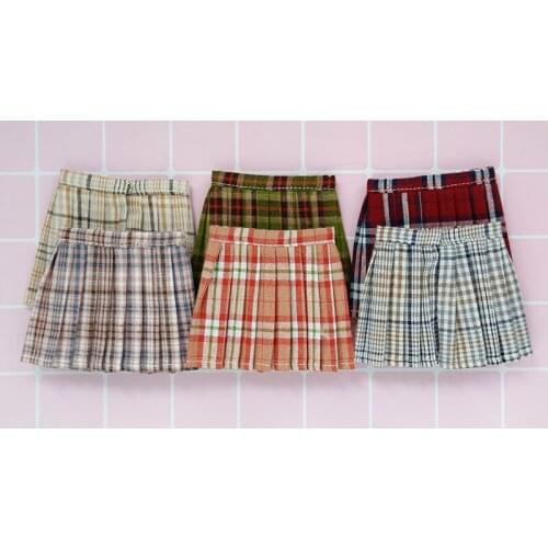BJD doll skirt suitable for 1-6 size all-match pleated skirt doll accessories