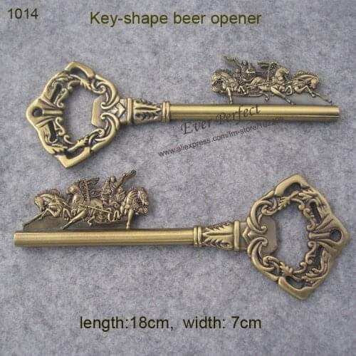 Carriage+key antique wine opener bronze metal beer wine bottle opener for home /bar/hotel cerveja accessary 1014