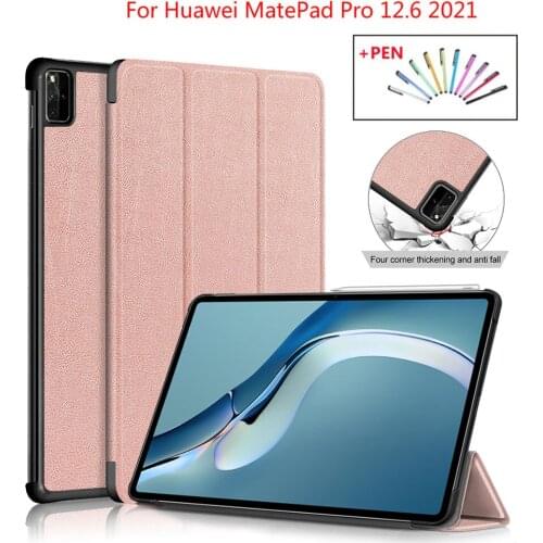 Pattern Flip Fundas Auto Sleep /wake Up Tablet Case for Huawei MatePad Pro 12.6 2021 Cover Coque PU Leather Stand Hard PC Shell