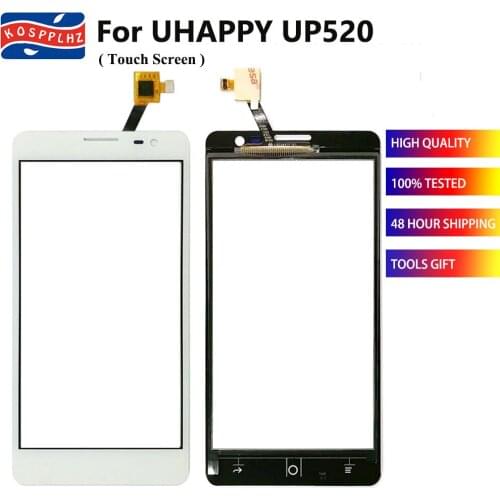 For UHAPPY UP520 Touch Screen Sensor Panel lens 5.0" Original New Front Glass Touchscreen u happy up 520 Cell Phone Parts