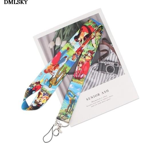 DMLSKY Anime fashion necklace lanyard Badge ID Lanyards/ Mobile Phone Rope/ Key Lanyard Neck Straps jewelry M4643