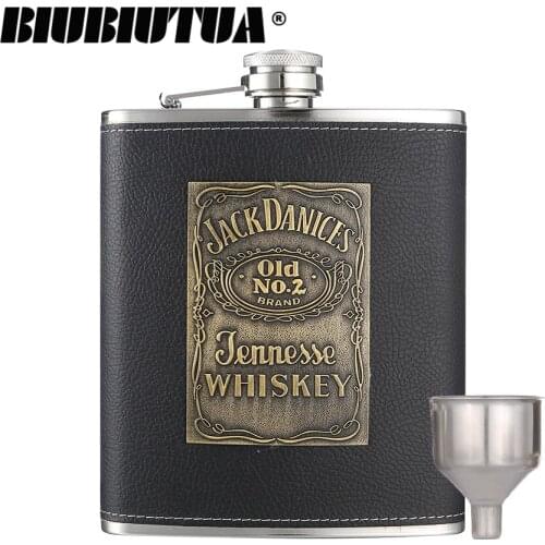 BIUBIUTUA 18oz Hip Flask Portable Big Whiskey Flask Stainless Steel Big Capacity Flask Gift Flask With A Funnel