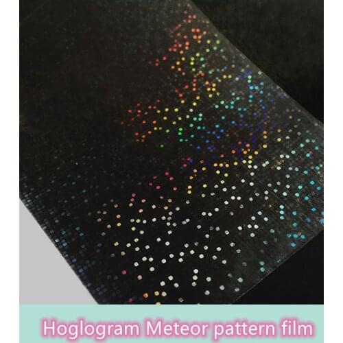 Hologram Meteor Pattern cold lamination film sheets shiny dots