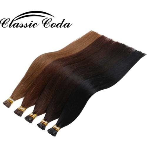 Classic Coda 200 Pieces 160grams 0.8g/Piece 18" 16" Straight Real Remy Pre Bonded Keratin I Tip On Capsule Human Hair Extension
