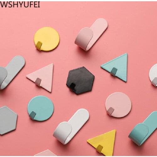 4Pcs Creativity No Punch Sticker Adhesive Hooks Clothes Coat Hat Key Self Adhesive Home Kitchen Wall Door Space Hook Hanger