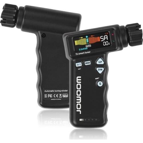 Multi-functional Guitar Tuner Peg String Winder forGuitar Ukulele Chromatic Tuning Built-in Battery Guitar Accessories