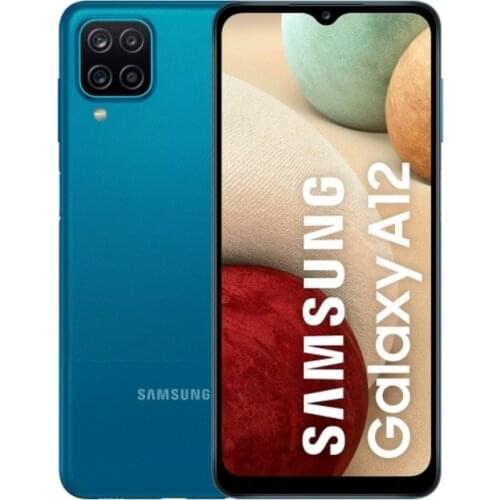 SAMSUNG GALAXY A12 SMARTPHONE blue mobile 4G DUAL SIM 6.5 ''HD + OCTACORE 128GB 4GB RAM QUADCAM 48MP SELFIES 8MP