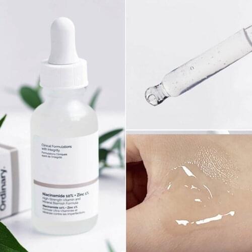 Niacinamide 10% + Zinc 1% Ordinary High Vitamin and Mineral Essence Minimizes Pores Regulates Sebum Brighten Skin Facial Serum