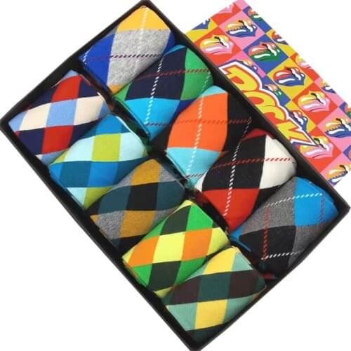 10 Pairs/Pack Men Woman Colorful Fancy Novelty Funny Casual Cotton Dress Socks Soft Warm Comfort Multicolor Funky Happy Socks