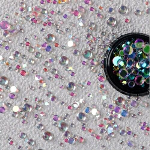 500pcs/bag new creative resin round loose beads connectors for diy phone case nails manicure decorate jewelry accessories