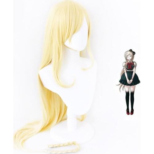 1pcs Anime Sonia Nevermind Cartoon Danganronpa 2:Goodbye Despair Long Wig Synthetic Hair Cosplay Prop Decor Women Girl Gift