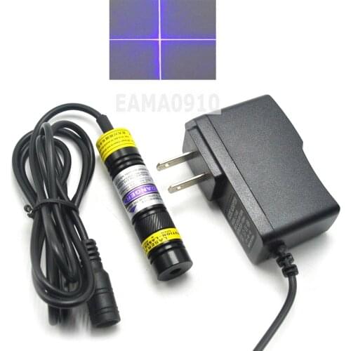 Cross Focusable 405nm 150mW 16x68mm Violet/Blue Laser Diode Module w/ 5V Adapter