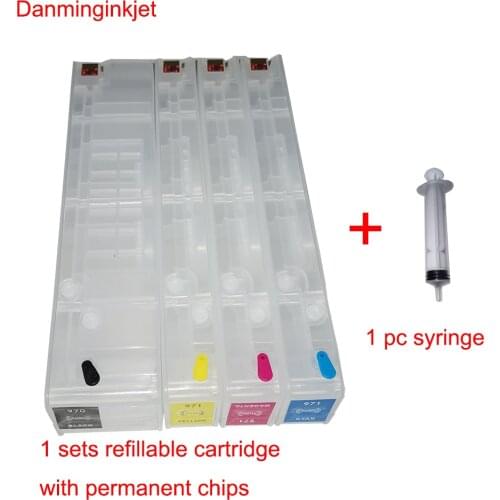 For HP 970 971 Refillable Ink Cartridge for HP970XL HP971XL With ARC Chips For HP X451dn X551dw X476dn X576dw Printers